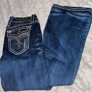 Rock Revival Dark Wash Size 28 Jeans 32”